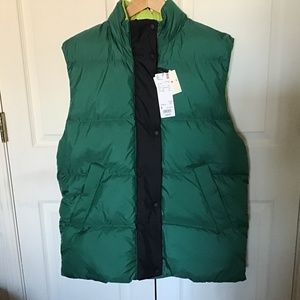 NWT Uniqlo MARNI Women Down Oversized Vest water-repellent Green Size S